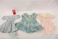 3 Vintage Smocked Child's Dresses, All As Is