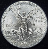 1982 Mexico Libertad - 1st YEAR GEM BU .999 1 OZT