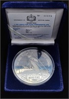 1986 Western Samoa 5 Ounce Silver Coin in OGP RARE