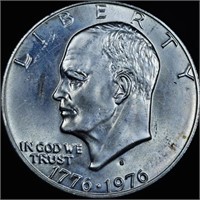 1976-S Silver Eisenhower Dollar - Gem BU w Toning