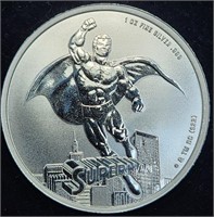 2023 Samoa $5 SUPERMAN 1 Ounce Silver Coin RARE!