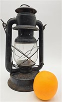 Black antique Lantern glass is cracked and couple