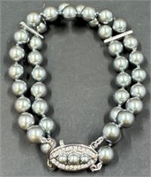 VTG Pearl Style Double Strand Bracelet