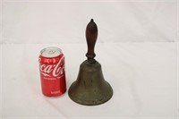 Vintage Brass & Wooden Handle Dinner Bell
