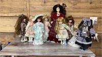 Large assortment of dolls