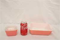 Vintage Pyrex Pink Refrigerator Dishes w/ 1 Lid