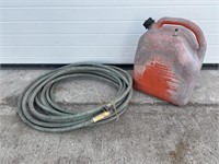 Gas can & garden hose