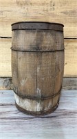 Wooden nail keg, 17 inches tall