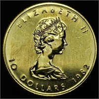 1982 1/4 oz Gold Canada $10 Maple Leaf