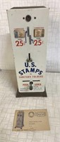 Vintage Metal US Mail Postage Stamp Vending
