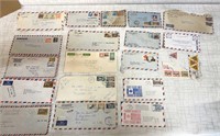 Air Mailed Stamped Envelops 1960s & More