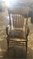 Wood chair w arms