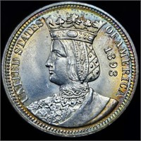 1893 Isabella Quarter - Magnificent Mint Toner