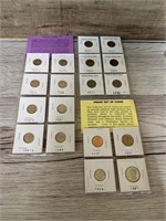 Proof set of coins, Indianhead cent, eight
