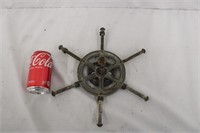 Vintage Metal Boat Steering Wheel