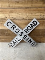 Railroad Crossing  metal sign