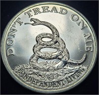 "Don't Tread on Me" 1 Ounce .999 Silver Coin