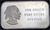 1976 Bicentennial .999 Fine Silver 1 OZT Art Bar