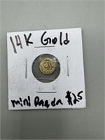 14 K Gold Panda Mini Panda Coin