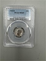 1953-S PCGS MS65 Silver Roosevelt Dime