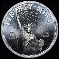 Liberty Mint 1 Ounce .999 Vintage Silver Round