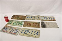 8 As Is North Carolina & Ohio License Plates