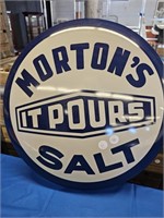 METAL ADVERTISING SIGN "MORTON'S SALT"  15.75"D