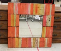 Wooden Framed Mirror ~ 38" x 38"