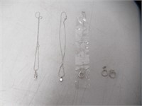 Silver Plated Crystal Necklaces + Earrings