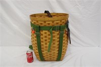 Adirondak Style Basket w/ Straps & As Is Handle
