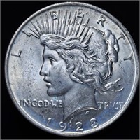 1923 Peace Dollar - BU with Blue Toning!
