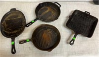 4) Cast Iron Pans: Old Mountain, Artisanal, Palm,