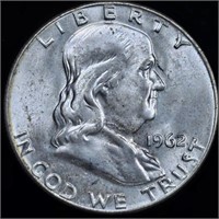 1962-D Franklin Half Dollar - Lustrous Mint State