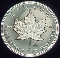 2021 Canada .9999 Maple Leaf 1 OZT Silver Coin
