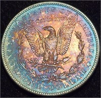 1887 Morgan Dollar - BU Rainbow Toner SUPERB!