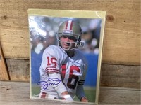 Joe Montana signed 8x10, auction not responsible