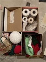 Lot of Assorted Felt, Yarn, Crochet Cotton