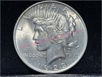 1923 Peace Silver Dollar (90% silver) AU