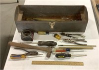 Metal tool box w/ contents