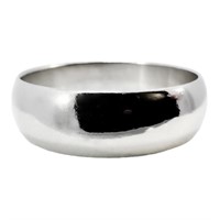 Wide Band Ring 10k White Gold