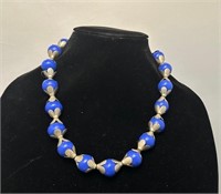 Silver & Blue Stone Necklace