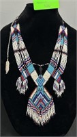 Hand Beaded Native American Eagle Necklace