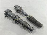 (2) Large Stainless Steel Fire Hose Nozzles