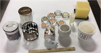 Candle decor lot w/ White Barn candle