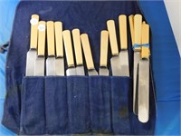 LOT BONE HANDLED KNIVES BUTLER SHEFFIELD