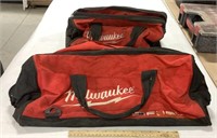 2 empty Milwaukee bags