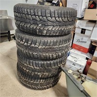 4- GMC 6 bolt rims w winter tires 60% tread