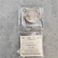 1958 Dollar coin