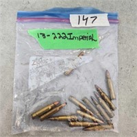 13- .222 cal Imperial Bullets