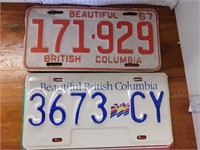 5 LICENCE PLATES - MANITOBA 1967,